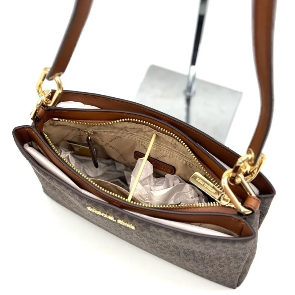Michael Kors Trisha Triple Compartment Crossbody Bag & Bifold Zip Chain Wallet
